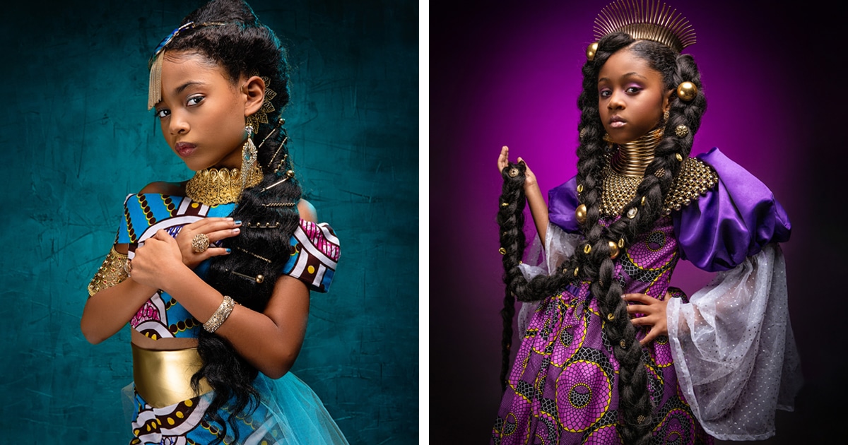 Retratos Inspirados Em Contos De Fadas Reimaginam Princesas Da Disney Como Crianças Negras