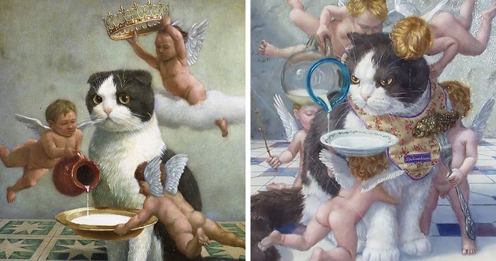 Este Artista Captura A Verdadeira Realeza Dos Gatos Com Suas Pinturas A Óleo